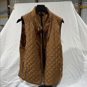 Women’s Quilted Tan Vest